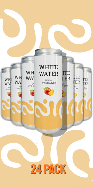 White Water Peach Wine Seltzer 24 Cans-Flat Sale